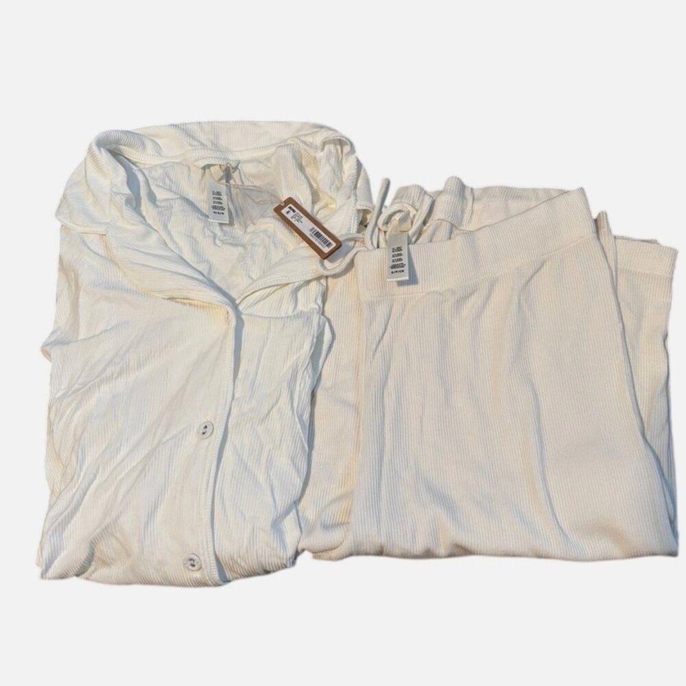 SKIMS Soft Lounge Rib Sleep NWT XL Marble Pajama Set New - Picture 2 of 4